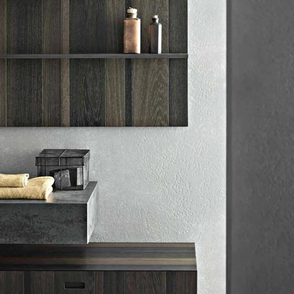 Composizione per Bagno Sospesa e dal Design Moderno Made in Italy - Farart9 Viadurini