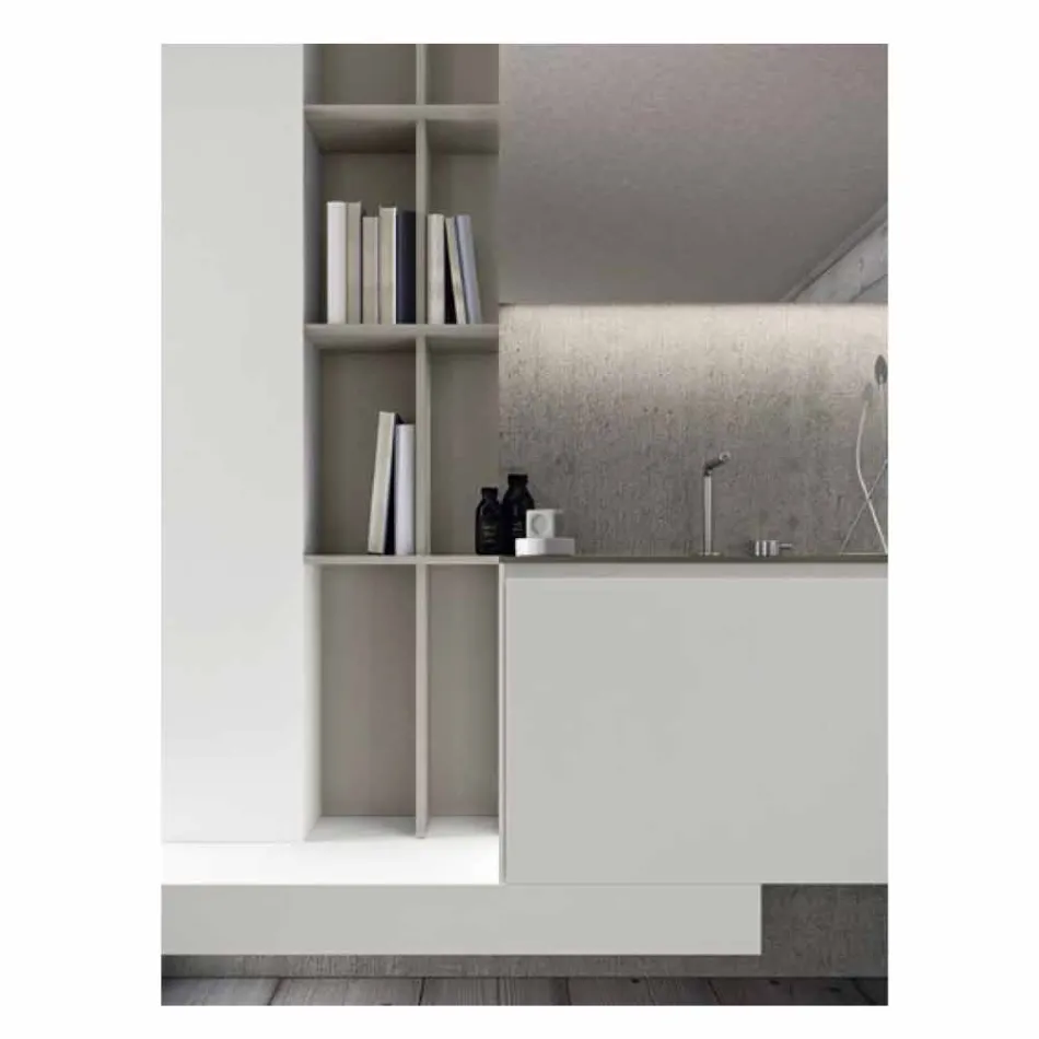 Composizione Sospesa d’Arredo Bagno dal Design Moderno Made in Italy - Callisi15 Viadurini