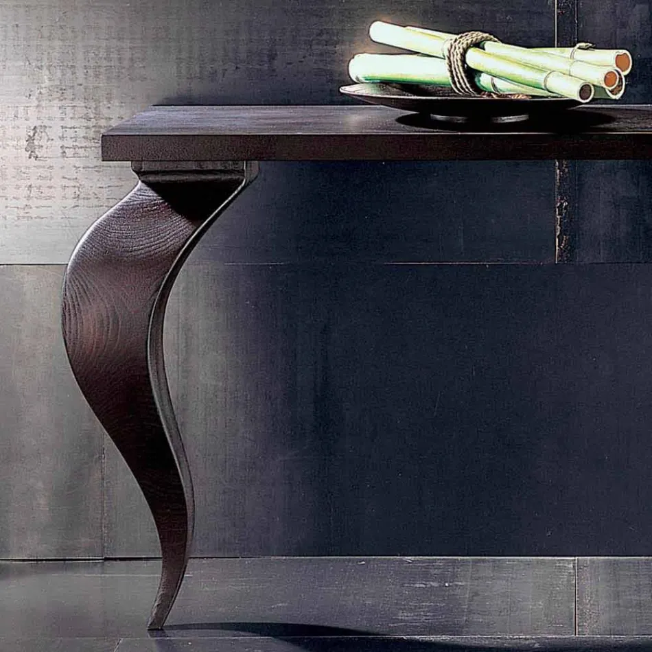 Console design moderno di lusso in legno massello, L150xP150cm, Tino Viadurini