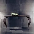 Console design moderno di lusso in legno massello, L150xP150cm, Tino Viadurini