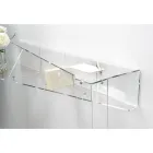 Consolle a Muro in Plexiglass Trasparente Design a Pianoforte - Valeria Viadurini