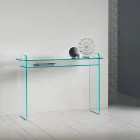Consolle a Muro per Ingresso in Vetro Extrachiaro Design Minimale - Salvie Viadurini