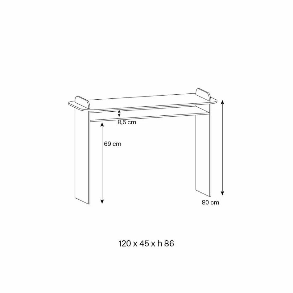 Consolle a Muro per Ingresso in Vetro Extrachiaro Design Minimale - Salvie Viadurini