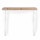 Consolle a Parete in Plexiglass Trasparente e Legno di Design Moderno - Betone Viadurini