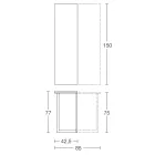 Consolle Allungabile 150 cm in Metallo e Nobilitato Made in Italy - Flap Viadurini