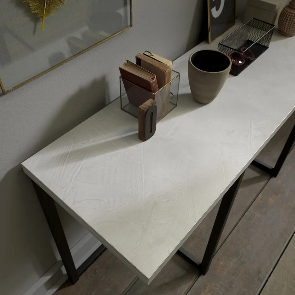 Consolle Allungabile 150 cm in Metallo e Nobilitato Made in Italy - Flap Viadurini