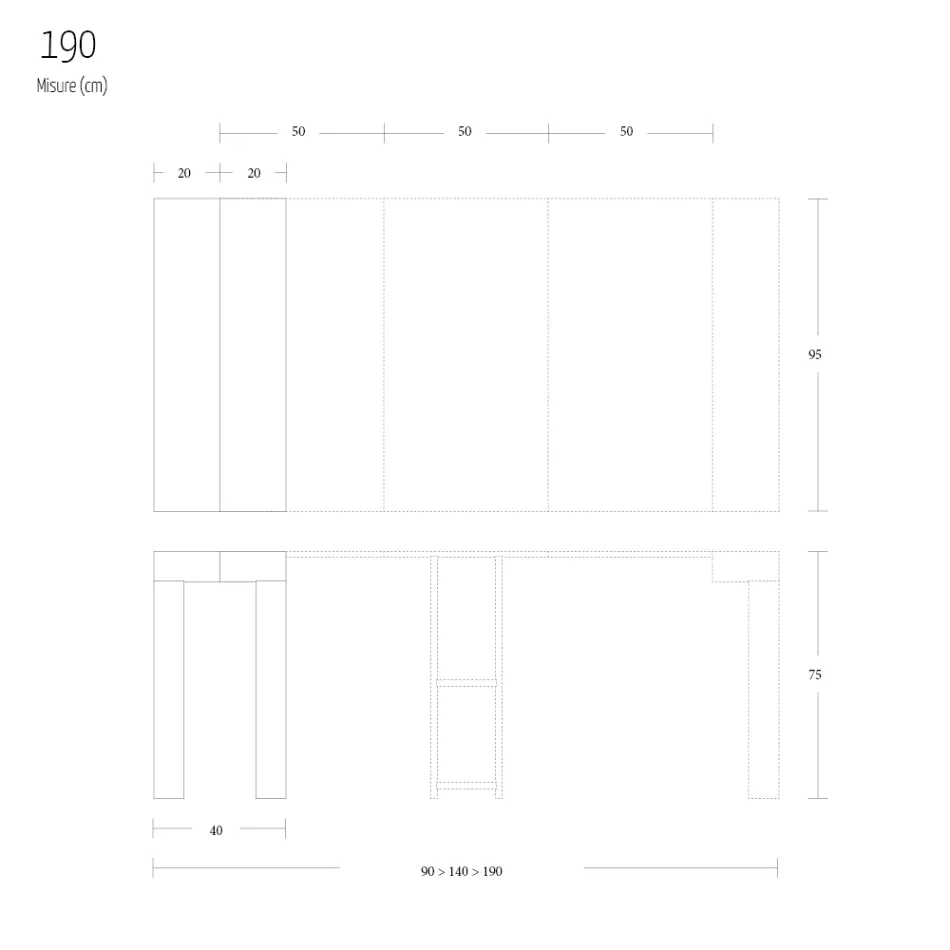 Consolle Allungabile a 290 cm in Legno Nobilitato Made in Italy - Paride Viadurini