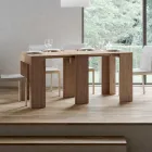 Consolle Allungabile a 299 cm con Allunghe Interne Made in Italy - Clessidra Viadurini