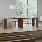 Consolle Allungabile a 299 cm con Allunghe Interne Made in Italy - Clessidra Viadurini
