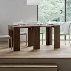 Consolle Allungabile a 299 cm con Allunghe Interne Made in Italy - Clessidra Viadurini