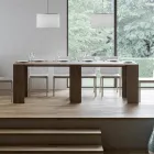 Consolle Allungabile a 299 cm con Allunghe Interne Made in Italy - Clessidra Viadurini