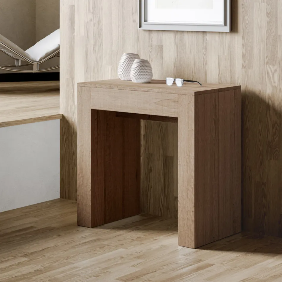 Consolle Allungabile a 299 cm con Allunghe Interne Made in Italy - Clessidra Viadurini