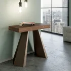 Consolle Allungabile a 300 cm con Gambe Finitura Orso Made in Italy - Destino Viadurini
