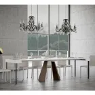 Consolle Allungabile a 300 cm con Gambe Finitura Orso Made in Italy - Destino Viadurini