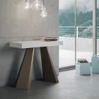 Consolle Allungabile a 300 cm con Gambe Finitura Orso Made in Italy - Destino Viadurini