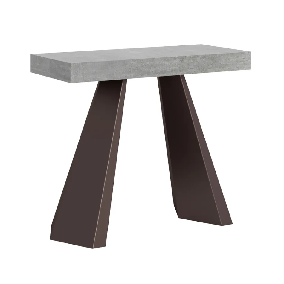 Consolle Allungabile a 300 cm con Gambe Finitura Orso Made in Italy - Destino Viadurini