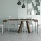 Consolle Allungabile a 300 cm con Gambe Finitura Orso Made in Italy - Destino Viadurini