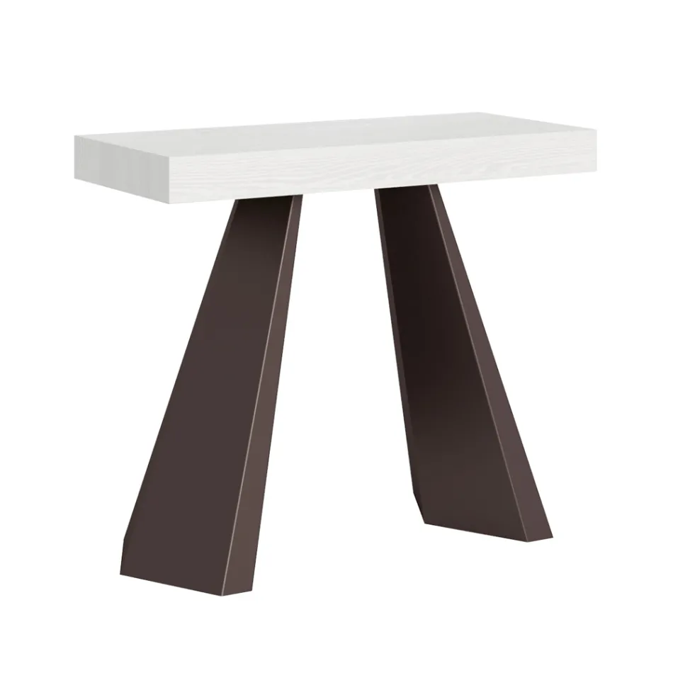 Consolle Allungabile a 300 cm con Gambe Finitura Orso Made in Italy - Destino Viadurini
