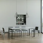 Consolle Allungabile a 300 cm con Telaio Antracite e Legno Made in Italy - Fata Viadurini