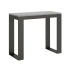 Consolle Allungabile a 300 cm con Telaio Antracite e Legno Made in Italy - Fata Viadurini