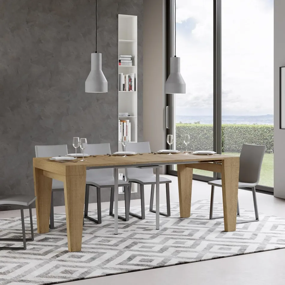 Consolle Allungabile a 300 cm in Legno Realizzata in Italia - Trono Viadurini