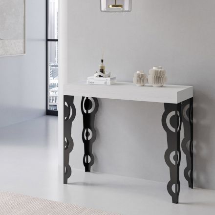 Consolle Allungabile con Gambe Moderne in Ferro Made in Italy - Palazzo Viadurini