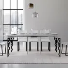 Consolle Allungabile con Gambe Moderne in Ferro Made in Italy - Palazzo Viadurini