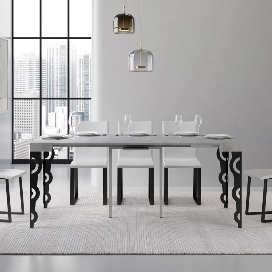 Consolle Allungabile con Gambe Moderne in Ferro Made in Italy - Palazzo Viadurini