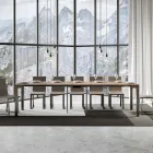 Consolle Allungabile di Design Moderno in Legno e Ferro Made in Italy – Never Viadurini