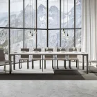 Consolle Allungabile di Design Moderno in Legno e Ferro Made in Italy – Never Viadurini
