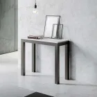 Consolle Allungabile di Design Moderno in Legno e Ferro Made in Italy – Never Viadurini