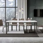 Consolle Allungabile di Design Moderno in Legno e Ferro Made in Italy – Never Viadurini