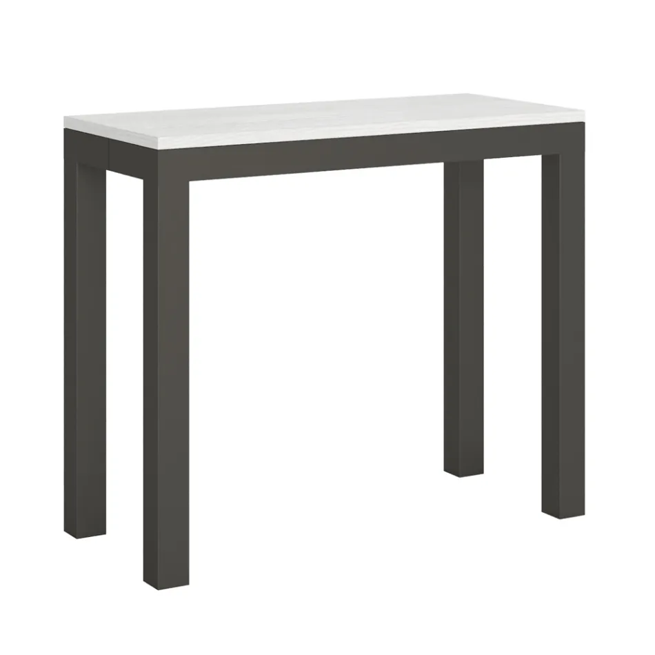 Consolle Allungabile di Design Moderno in Legno e Ferro Made in Italy – Never Viadurini