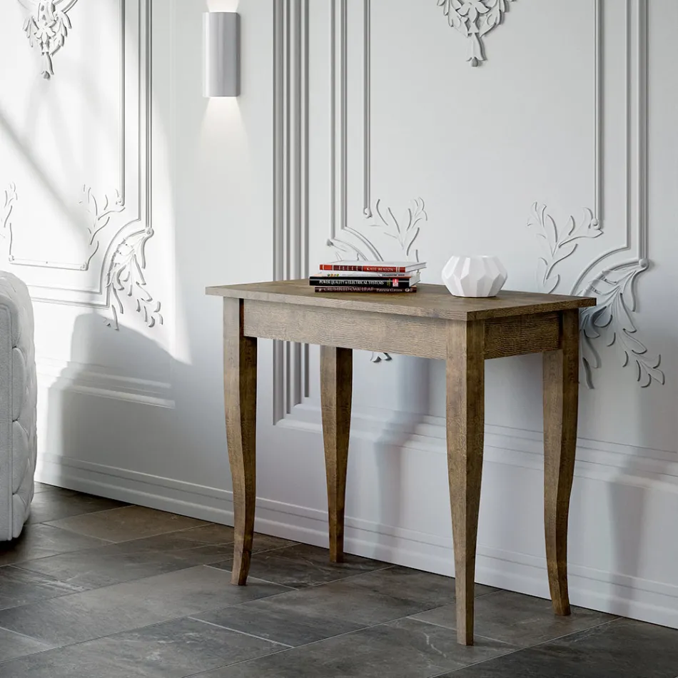 Consolle Allungabile Finitura Noce o Bianco Frassino Made in Italy - Folletto Viadurini