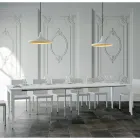 Consolle Allungabile Finitura Noce o Bianco Frassino Made in Italy - Folletto Viadurini
