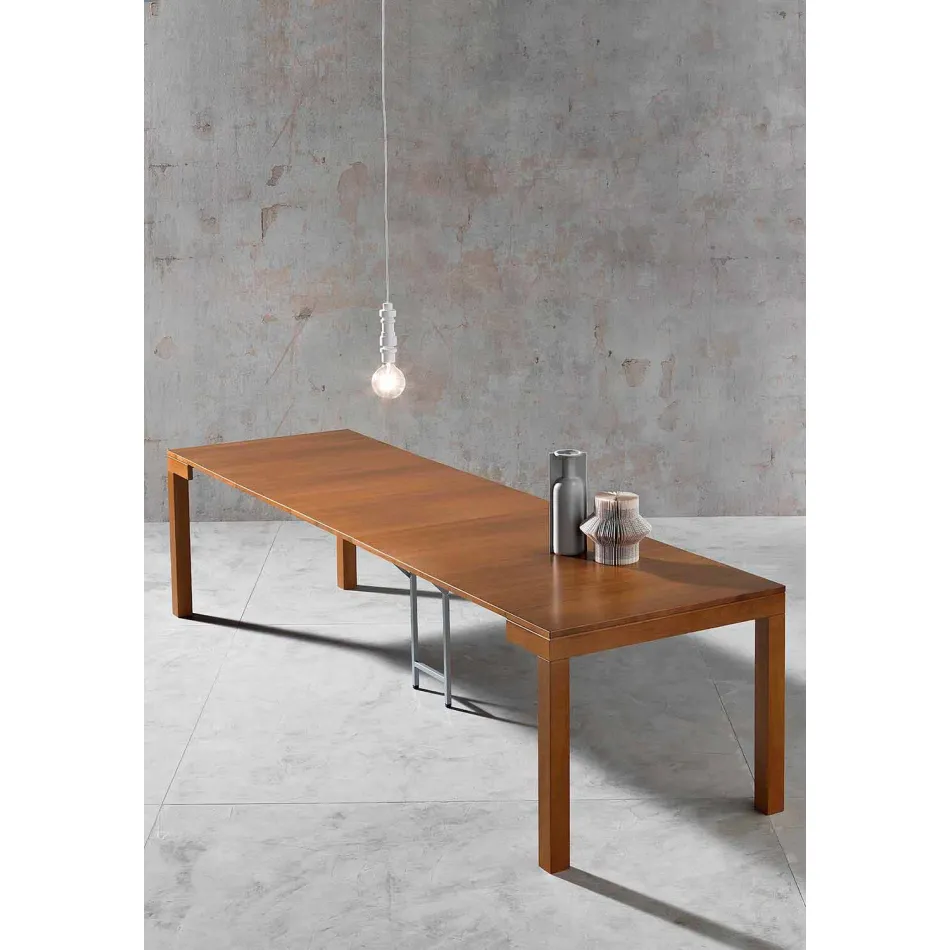 Consolle Allungabile fino a 12 posti in Legno Noce Made in Italy – Picchia Viadurini