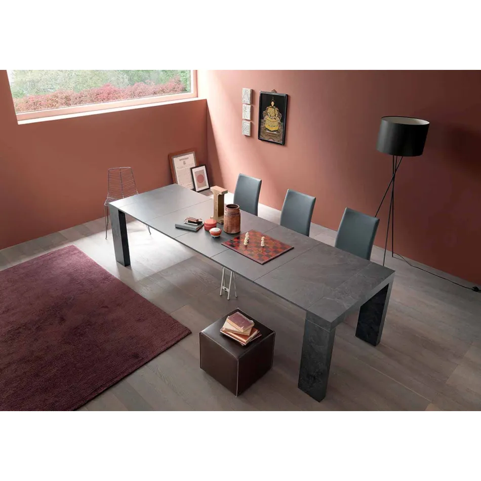 Consolle Allungabile Fino a 290 cm con Piano in Legno Made in Italy - Seregno Viadurini