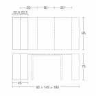 Consolle Allungabile Fino a 295 cm in Legno di Design Made in Italy - Temocle Viadurini