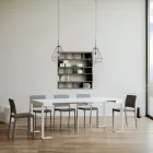 Consolle Allungabile Fino a 300 cm con Telaio Bianco Made in Italy - Tesoro Viadurini