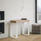 Consolle Allungabile Fino a 300 cm con Telaio Bianco Made in Italy - Tesoro Viadurini