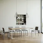 Consolle Allungabile Fino a 300 cm con Telaio Bianco Made in Italy - Tesoro Viadurini