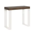 Consolle Allungabile Fino a 300 cm con Telaio Bianco Made in Italy - Tesoro Viadurini