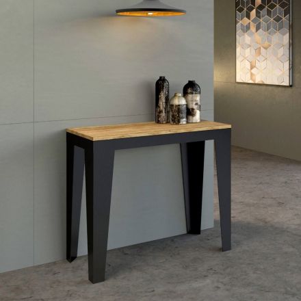Consolle Allungabile Fino a 300 cm in Microparticelle di Legno Made in Italy – Flamber Viadurini