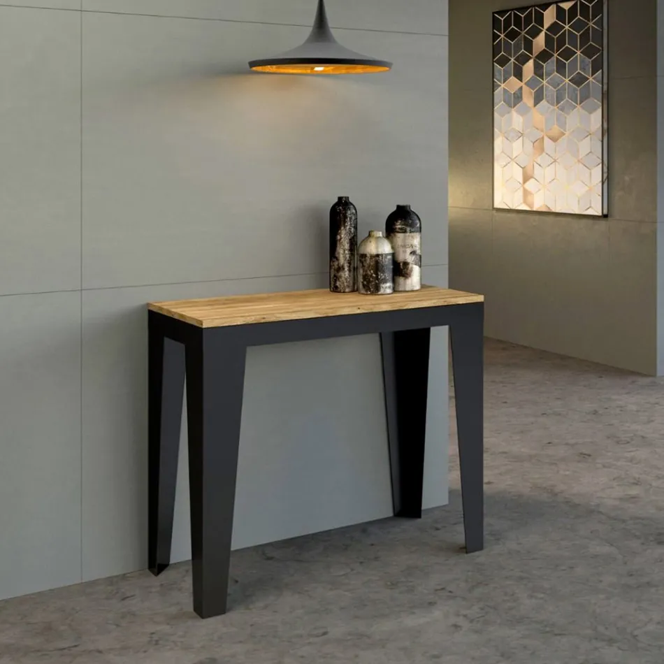 Consolle Allungabile Fino a 300 cm in Microparticelle di Legno Made in Italy – Flamber Viadurini
