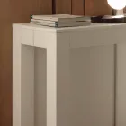 Consolle allungabile in nobilitato folding bianco poro aperto Bosa Viadurini
