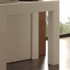 Consolle allungabile in nobilitato folding bianco poro aperto Bosa Viadurini