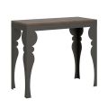 Consolle Allungabile Moderna in Legno e Metallo Antracite Made in Italy – Sassone