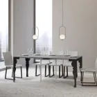 Consolle Allungabile Moderna in Legno e Metallo Antracite Made in Italy – Sassone Viadurini