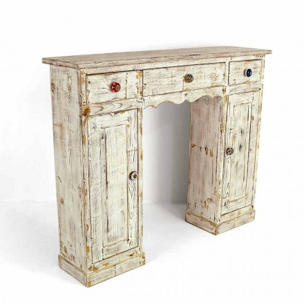 Consolle Artigianale in Legno Massello di Abete Made in Italy - Carminia Viadurini