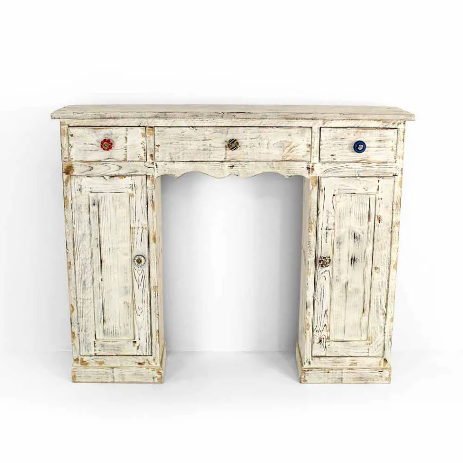 Consolle Artigianale in Legno Massello di Abete Made in Italy - Carminia Viadurini